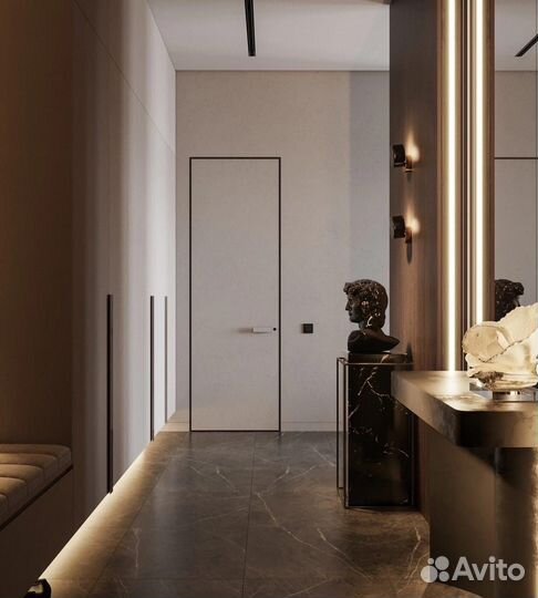 Скрытые межкомнатные двери под покраску