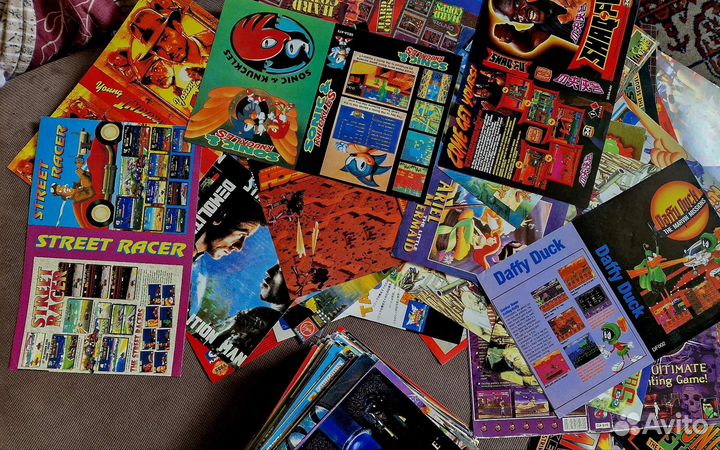 Sega обложки для картриджей из 90х