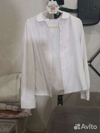 Белая школьная рубашка для девочки