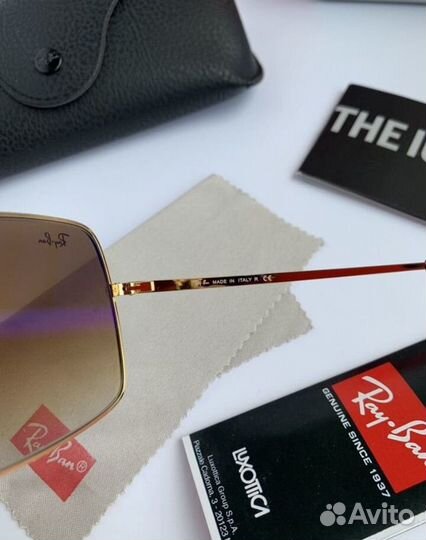 Очки ray ban square коричневые