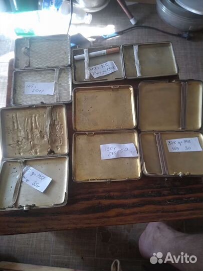 Портсигары серебро царизм и СССР