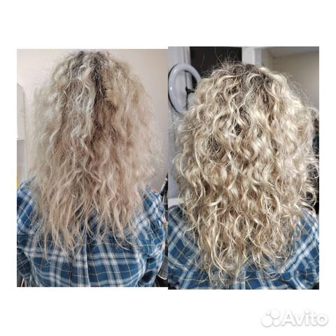 Процедура окудрение волос