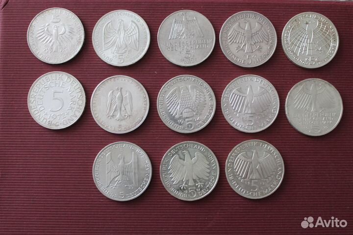 Серебряные монеты послевоенной Германии