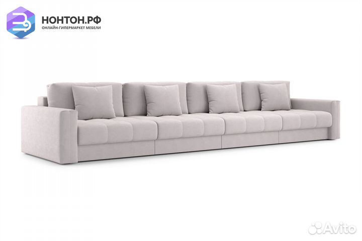 Диван прямой тик-так Монарх бежевый