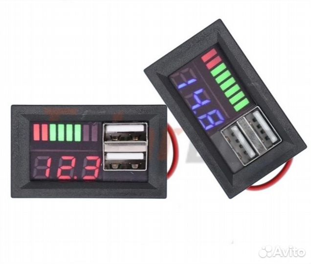 Вольтметр с индик батареи 12В