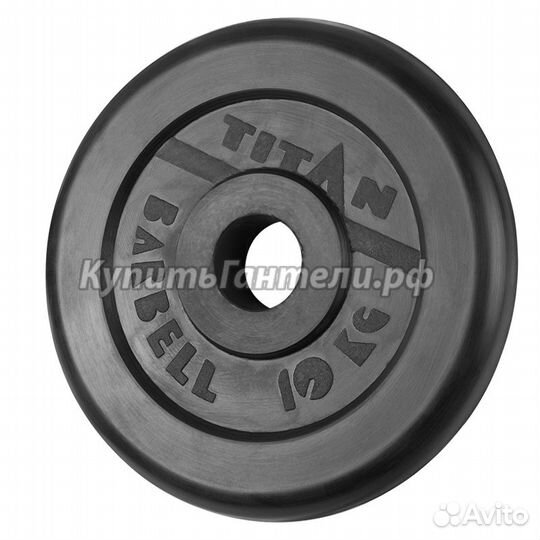 Блин обрезиненный titan Barbell 10 кг (d51)