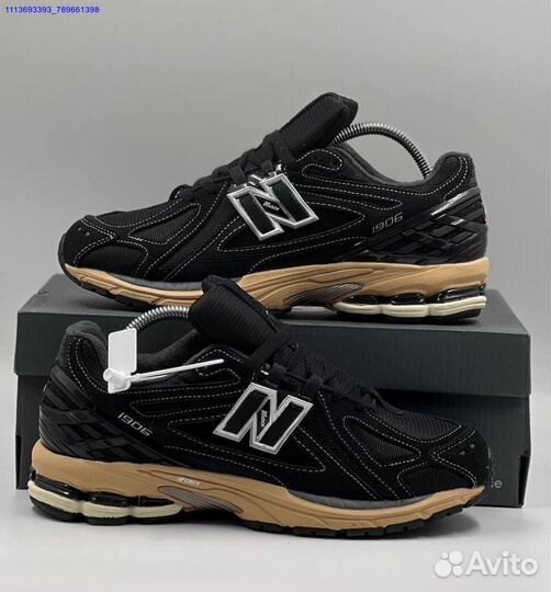 Кроссовки New balance 1906r осень черные желтые