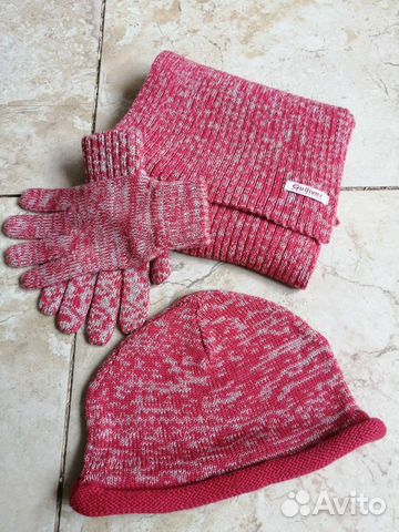 Шапка, шарф, перчатки Gulliver новые