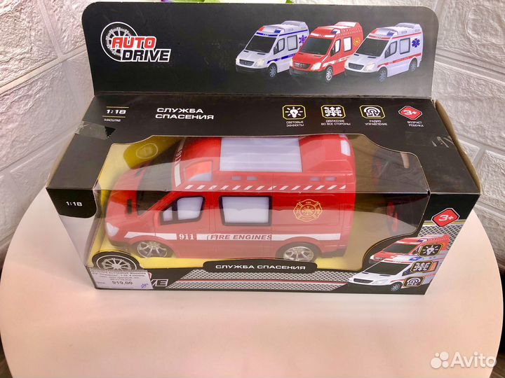 Новая машинка скорая помощь с пультом управления