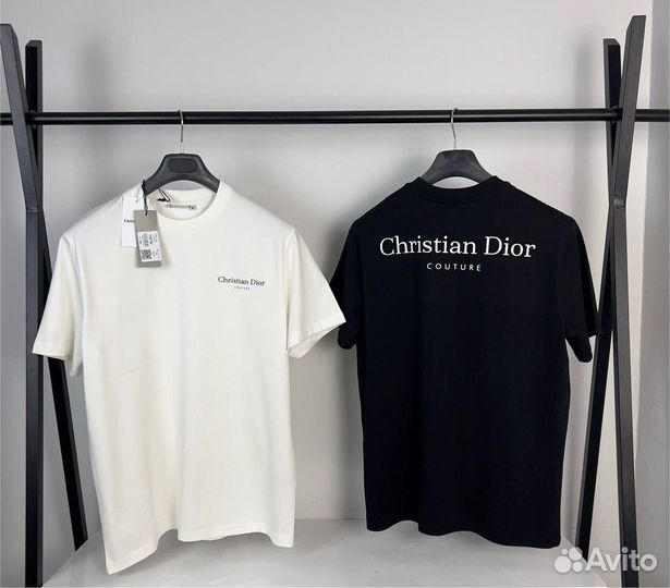 Футболка christian dior белая