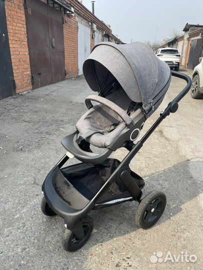 Коляска stokke trailz 2 в 1 черное шасси