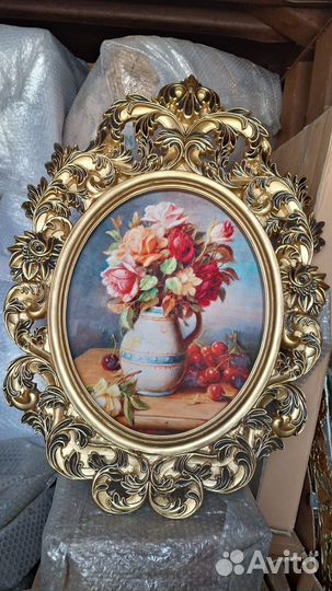 Картина цветы на бархатной основе