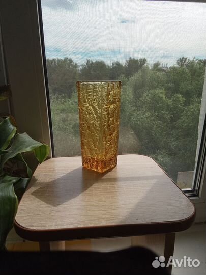 Ваза цветное стекло Чехословакия