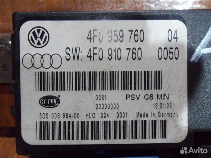 Блок управления двери передний левый Audi A6 C6 4F