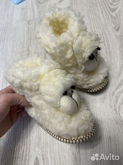 Тапочки чуни меховые