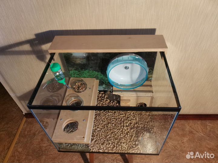 Аквариум 50х40х40 для мелких грызунов