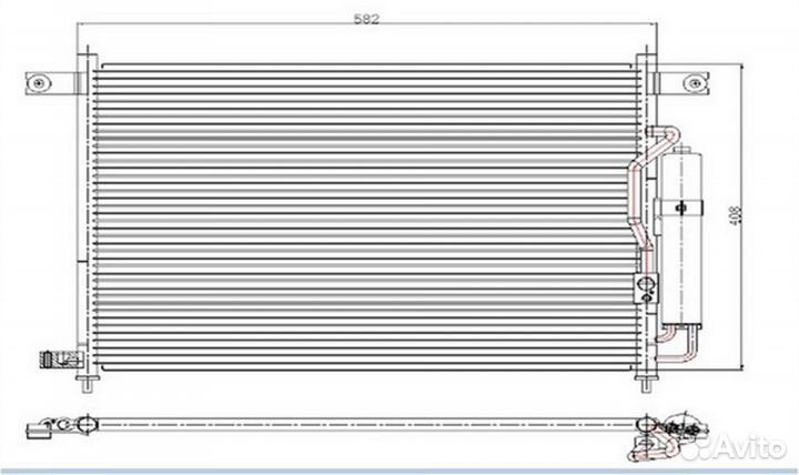 Радиатор кондиционера chevrolet Kalos 1.4 03