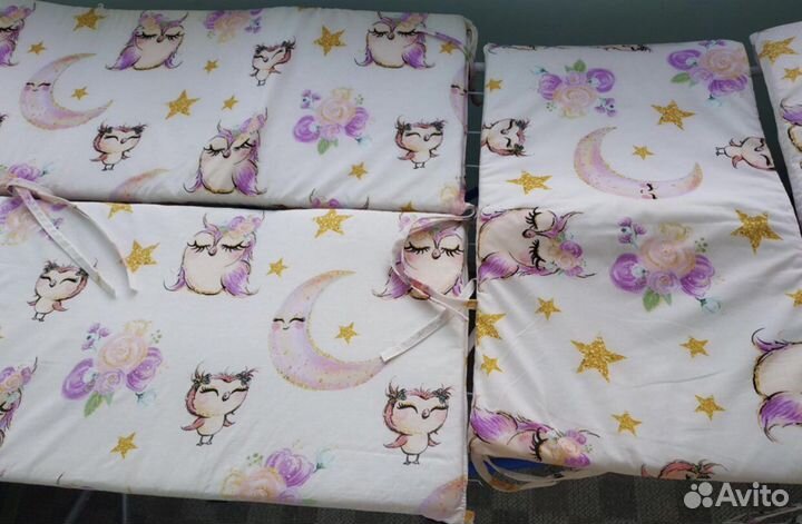 Бортики в кроватку для девочки