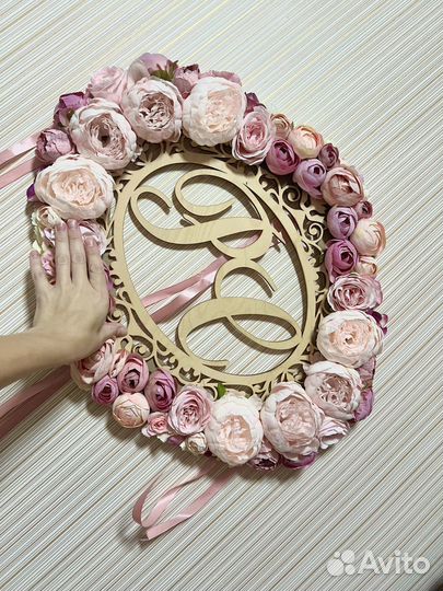 Украшение на свадьбу для автомобиля буквы С, Р