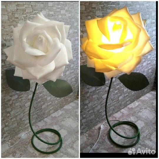 Торшер роза из изолона