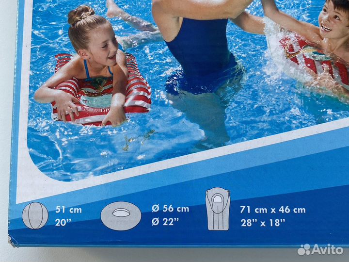 Круг для плавания, мяч и доска матрас Bestway