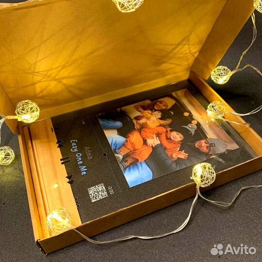 Трек-пластинка, живое фото на стекле