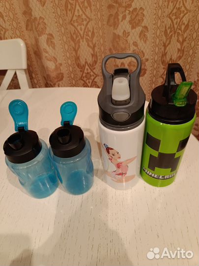 4 бутылки детские дорожные