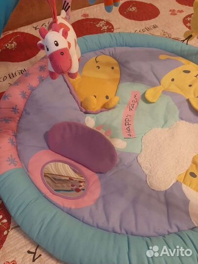 Развивающий коврик с буртиками+игрушки