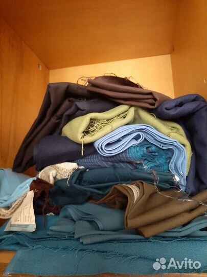 Отрезы ткани из СССР шерсть, вельвет, х/б