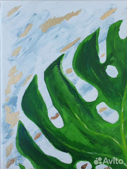 Интерьерная картина акрилом Монстера2