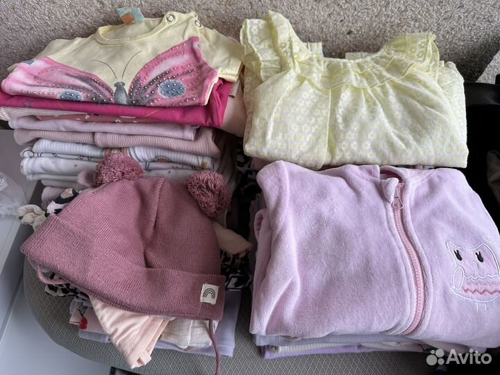 Вещи на девочку пакетом 56-74