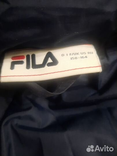 Пуховик зимний на девочку 158-164 Fila