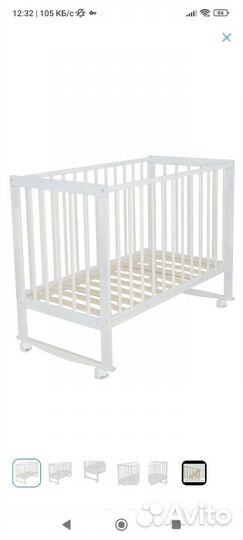 Детская кровать с матрасом бу