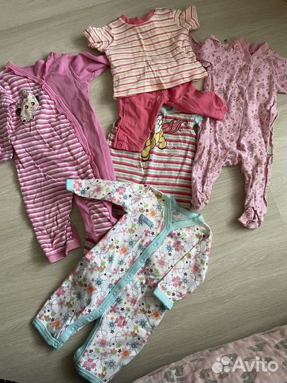 Вещи пакетом на девочку 3-6мес