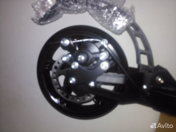 Самокат черный urban scooter дисковый тормоз