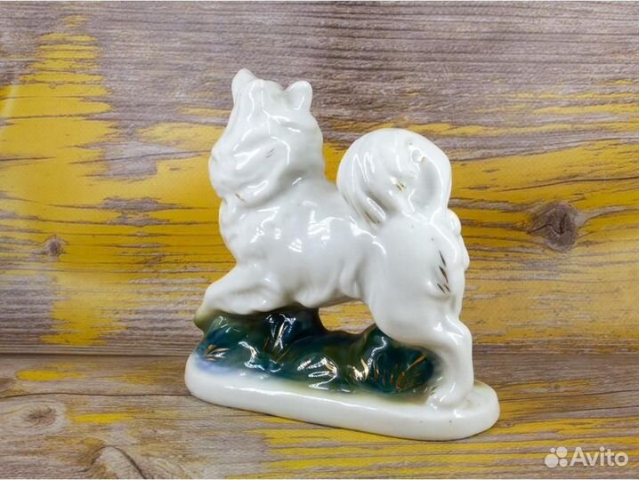 Статуэтка Лайка Старая Гжель, СССР (Б/У)