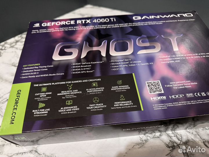 Новая видеокарта Gainward RTX 4060 Ti Ghost OC