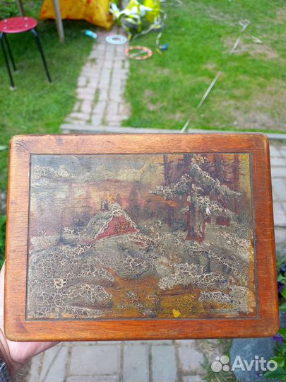 Шкатулка деревянная старинная СССР