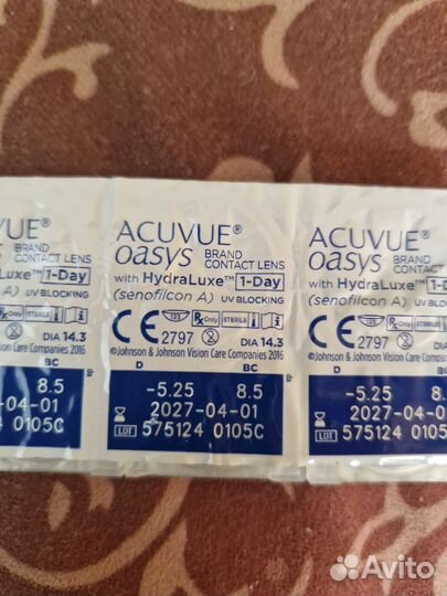 Линзы контактные acuvue oasys 1 day 30шт