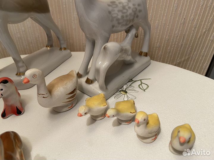 Статуэтки животных, фарфор, СССР