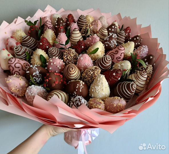 Клубника в шоколаде. Букет из клубники