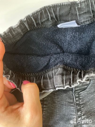 Джинсы утепленные для мальчика 86