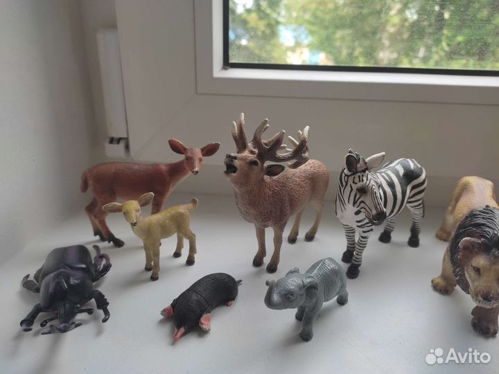 Фигурки животных Schleich, Bullyland, Mojo и др