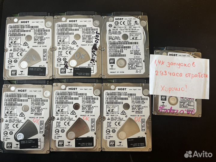 Жесткие диски hgst 500gb 2.5