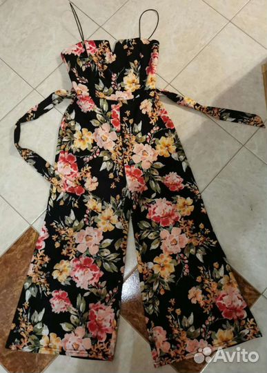 Комбинезон в цветочный принт