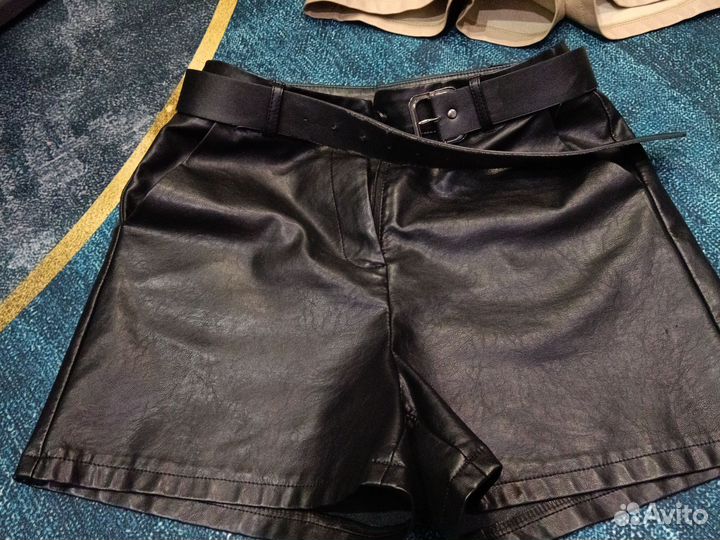 Шорты женские кожаные 44 46 размер