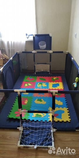 Манеж + пазлы «мягкий ковер»