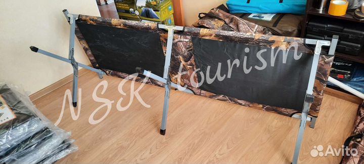 Раскладушка профильная складная 186х64х40см