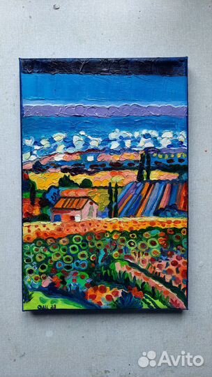 Картина маслом на холсте пейзаж на заказ