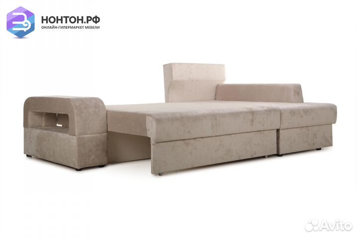 Диван угловой еврокнижка Марго бежевый